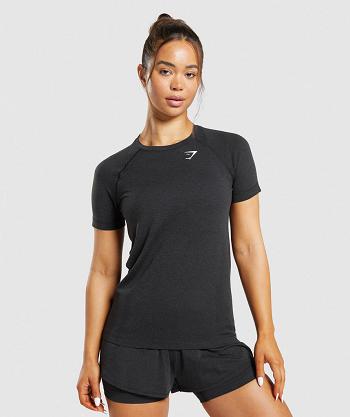 T Shirts Gymshark Vital Seamless 2.0 Light Mujer Negras | CO 2267LIS